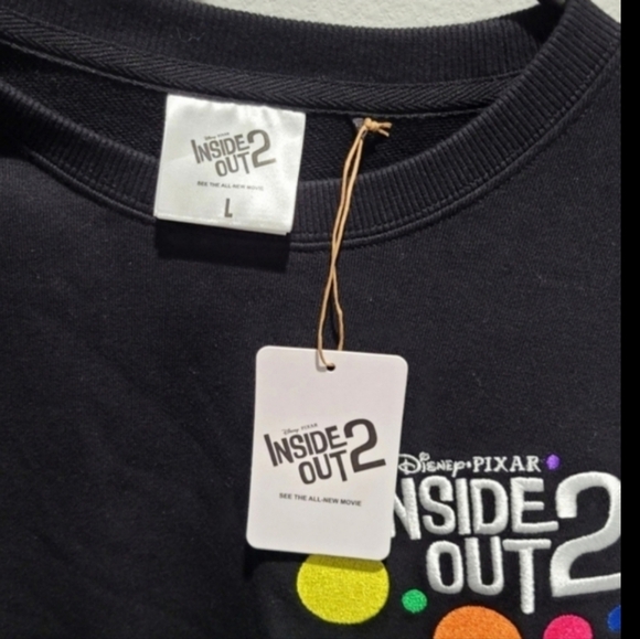 New Disney/Pixar Black Inside Out 2 Sweatshirt - Picture 4 of 9